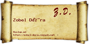 Zobel Dóra névjegykártya